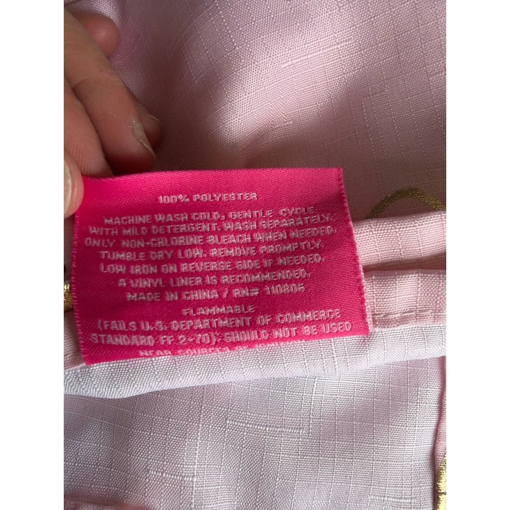 Juicy Couture Home Pink Gold Foil Heart Crown Butterfly Tablecloth Y2K Glam